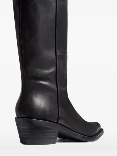 Khaite Clive 35 Leather Over-the-knee Boots In Black