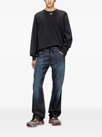Diesel T-madjust-ls-tr Long Sleeved T-shirt In Black