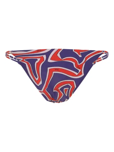 Pucci Stylish Low-rise Bikini Bottom With Bold Print In Multi