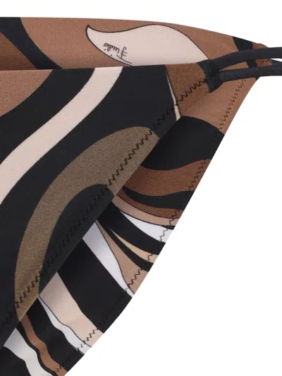 Pucci Abstract Patterned High-waisted Bikini Bottom In Multi
