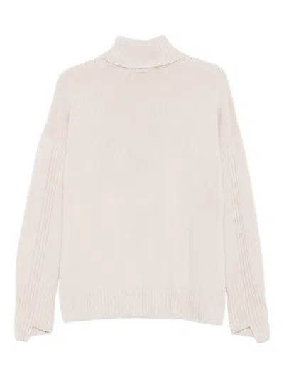 Iris Von Arnim Roll-neck Ribbed Sweater In Neutral