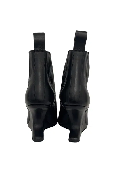 Rick Owens Ankle Boot With Pointed Toe And Sculptural Heel In Black