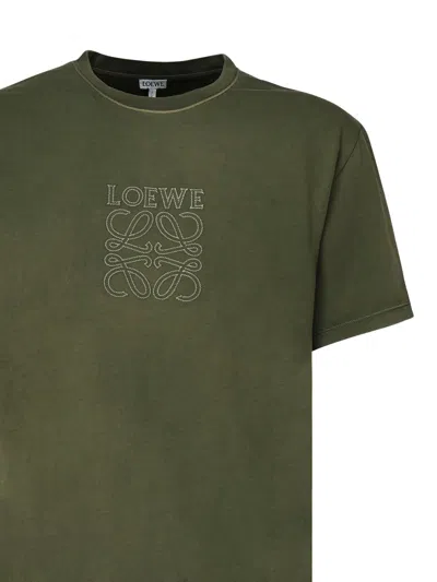 Loewe Cotton T-shirt With Logo In Green