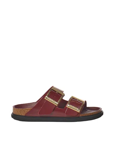 Birkenstock Arizona Leather Sandals In Red