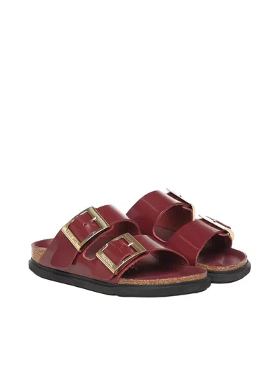 Birkenstock Arizona Leather Sandals In Red