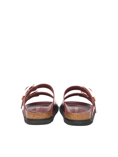 Birkenstock Arizona Leather Sandals In Red