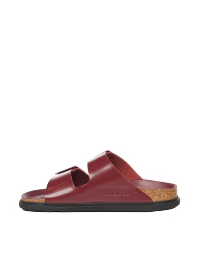 Birkenstock Arizona Leather Sandals In Red