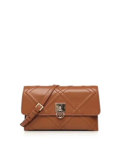 V73 Bridget Clasp-fastening Clutch Bag In Brown