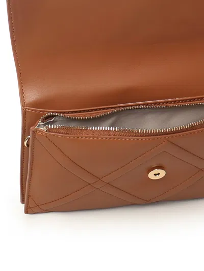 V73 Bridget Clasp-fastening Clutch Bag In Brown
