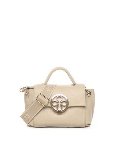 V73 Federica Circular-emblem Tote Bag In Neutral