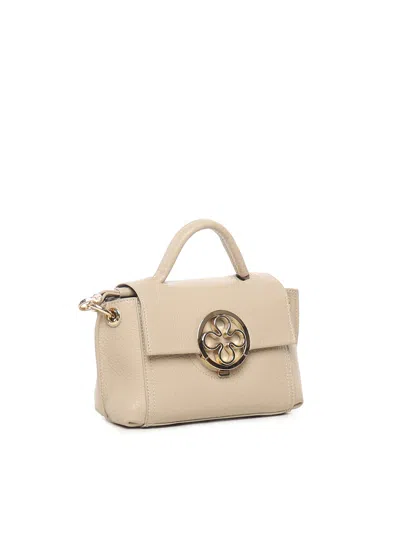 V73 Federica Circular-emblem Tote Bag In Neutral