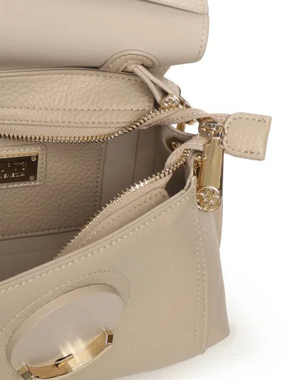 V73 Federica Circular-emblem Tote Bag In Neutral