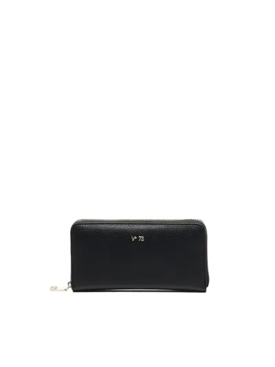 V73 Zip-around Wallet In Black