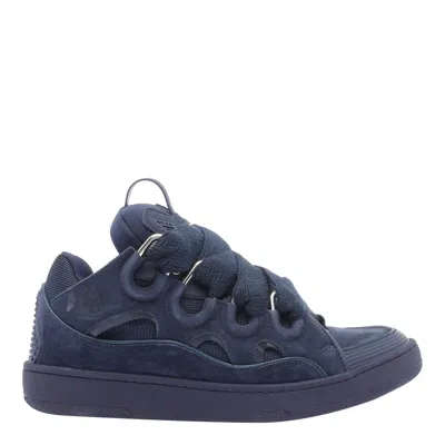 Lanvin Lace-up Low-top Sneakers In Blue