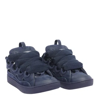 Lanvin Lace-up Low-top Sneakers In Blue