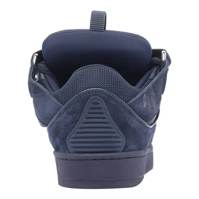 Lanvin Lace-up Low-top Sneakers In Blue