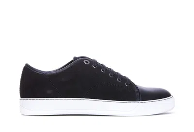 Lanvin Black Sneakers With Toe Cap In Black