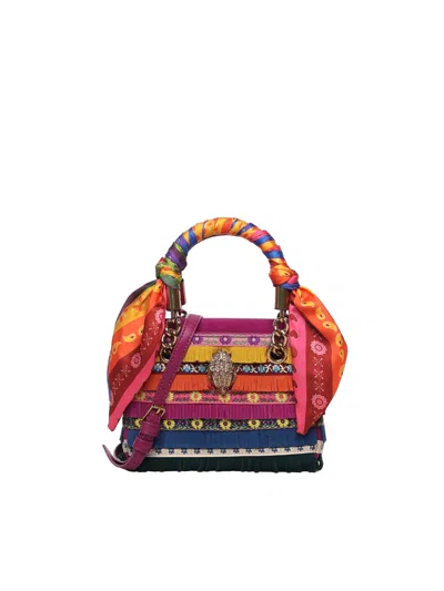 Kurt Geiger Square Mini Kensington Embellished Top Handle Bag In Multi