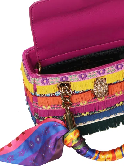 Kurt Geiger Square Mini Kensington Embellished Top Handle Bag In Multi