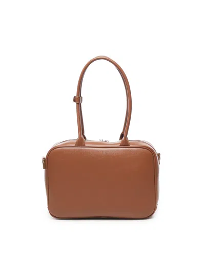 V73 Top-handle Shoulder Bag In Brown