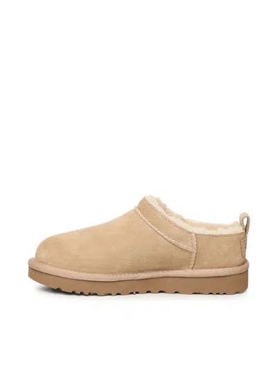 Ugg Mules " Classic Micro" In Neutral