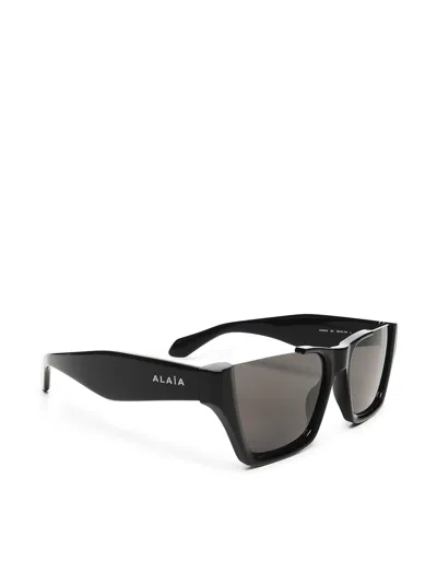 Alaïa Rectangular Sunglasses In Black