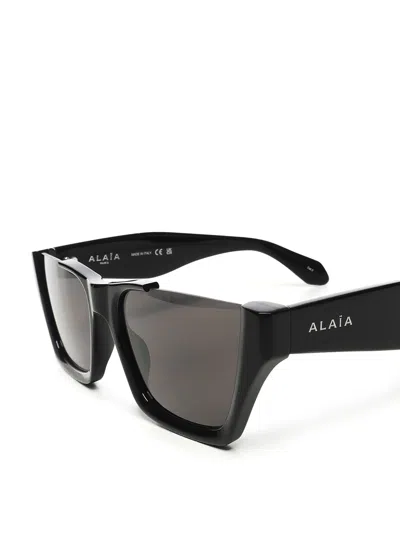 Alaïa Rectangular Sunglasses In Black