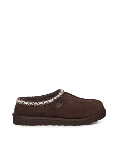 Ugg Tasman Cocoa-coloured Eather Slip-ons In Brown