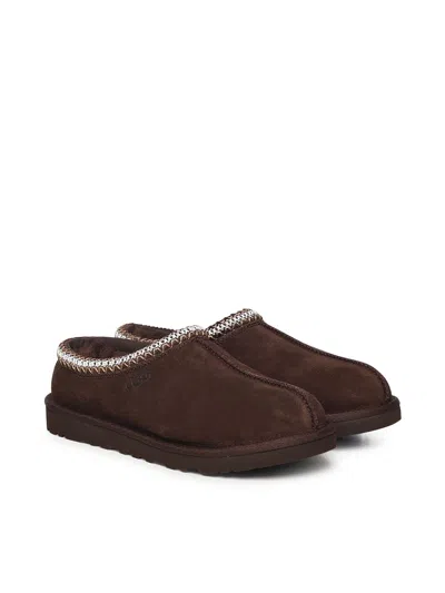 Ugg Tasman Cocoa-coloured Eather Slip-ons In Brown