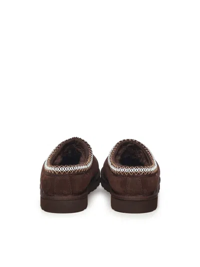 Ugg Tasman Cocoa-coloured Eather Slip-ons In Brown
