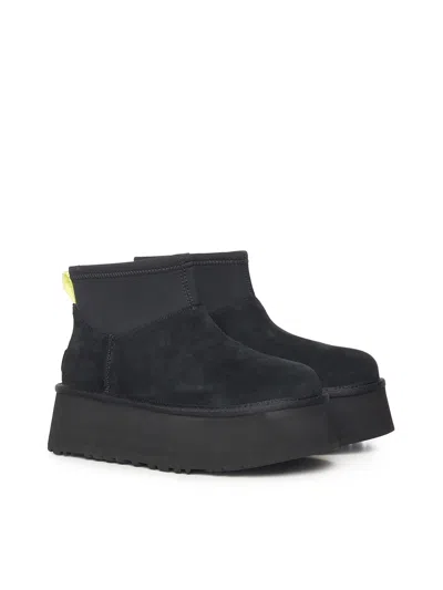 Ugg 50mm Classic Mini Dipper Suede Boots In Black