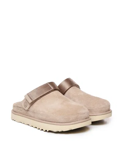 Ugg Sand Goldenstar Suede Mules In Neutral
