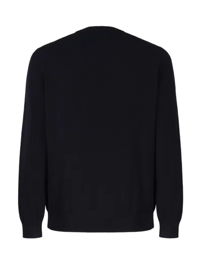 Lacoste Logo Patch Sweater Sweaters And Cardigans Blue In Black