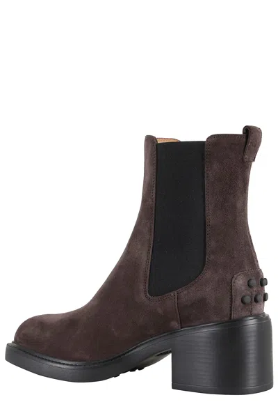 Tod's Gomma T60 73l Tronchetto Elastico In Brown