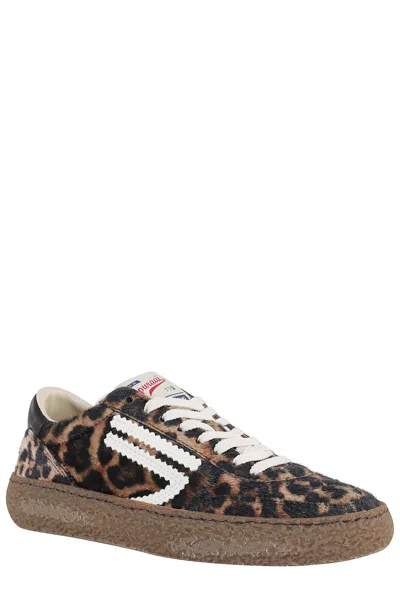 Puraai Low-top Sneakers With Jaguar Print In Animal Print
