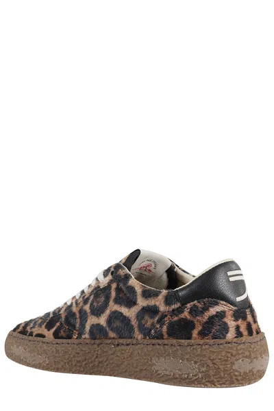 Puraai Low-top Sneakers With Jaguar Print In Animal Print