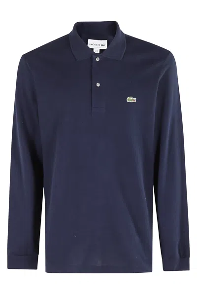 Lacoste Classic Fit Long-sleeved L.12.12 Polo In Blue