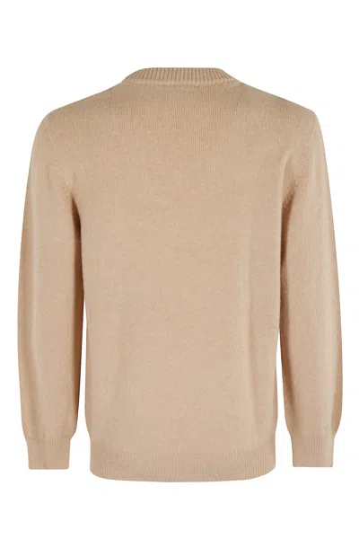A Paper Kid Knitted Crew Neck Clothing In Neutral