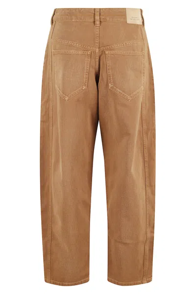 Isabel Marant Oriane Panelled Jeans In Brown