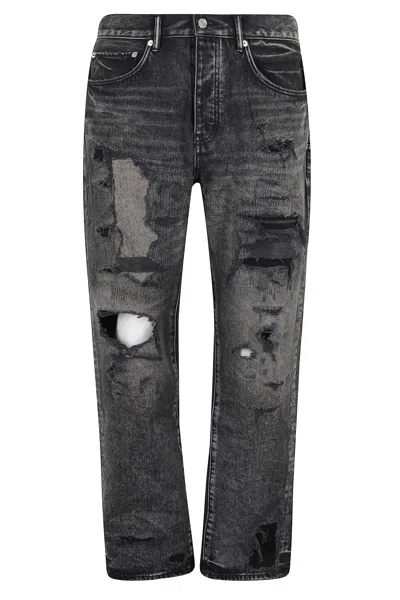 Purple Brand Distressed Jeans In Black