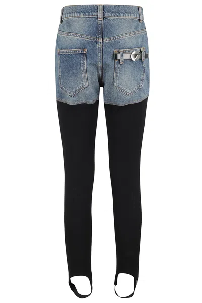 Coperni Dual-tone Organic Cotton Pants In Blue