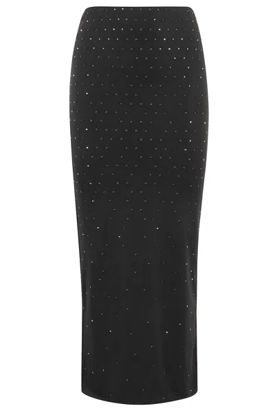 The Andamane Crystals-embellished Skirt In Black