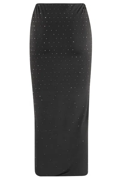 The Andamane Crystals-embellished Skirt In Black