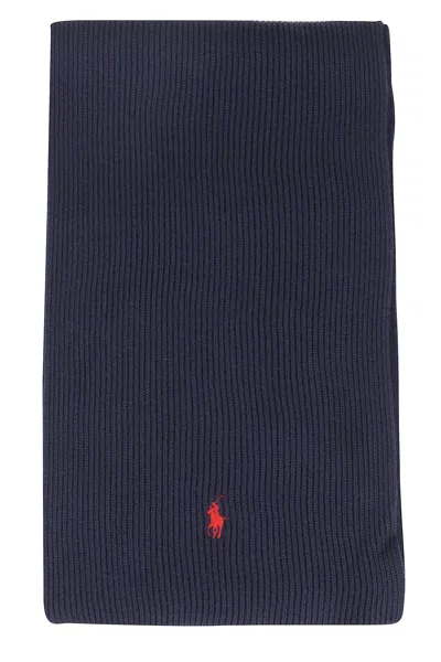 Polo Ralph Lauren Wool Blend Scarf In Blue