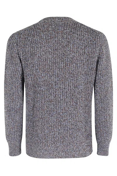 Kangra Cashmere Girocollo Fantasia In Gray
