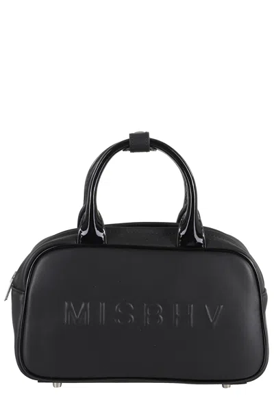 Misbhv Embossed Logo Top-handle Tote Bag In Black