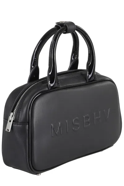 Misbhv Embossed Logo Top-handle Tote Bag In Black