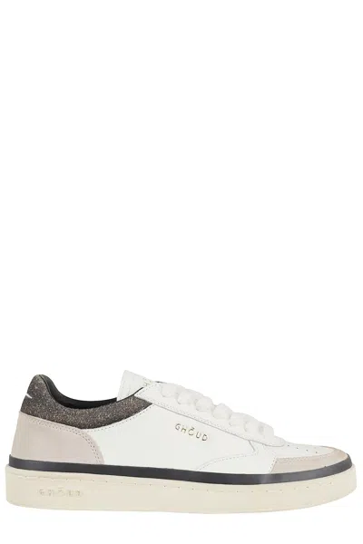 Ghoud Ghōud 'pads' Sneakers In White And Brown Leather In White