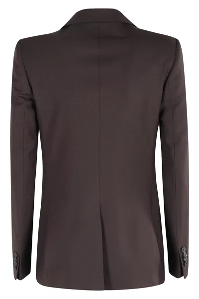 Tagliatore Mono-breasted Brown Suit With Tailored Blazer And Elegant Fit In Brown