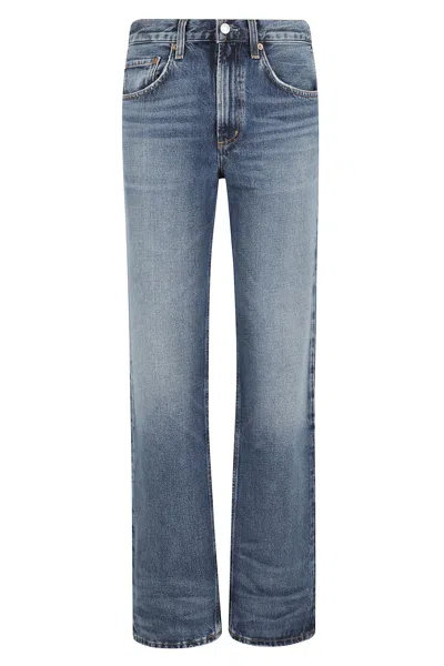 Agolde V-waist Kelly Jeans With Classic Five-pocket Design In Blue